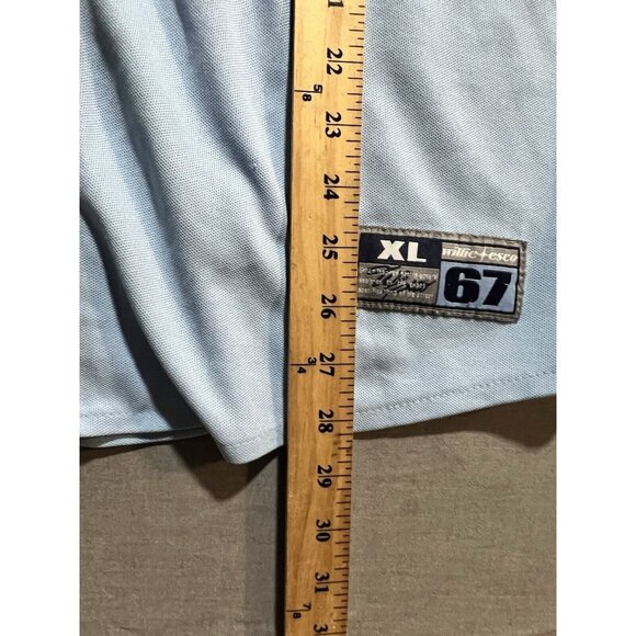 Vintage Willie Esco Baseball‎ Jersey Mens Large Blue Button Sewn Short Sleeve. - Picture 12 of 13
